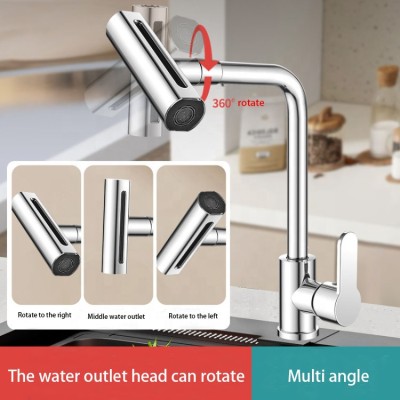 Robinet d’Évier Universel avec Bras Oscillant Rotatif 360°