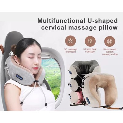 Coussin de Massage Cervical Électrique USB – Forme U