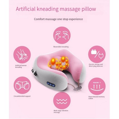 Coussin de Massage Cervical Électrique USB – Forme U