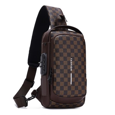 Sac de poitrine homme avec port USB – Imperméable et anti-vol - personnalisable