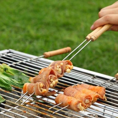Set de 6 brochettes de barbecue inoxydable