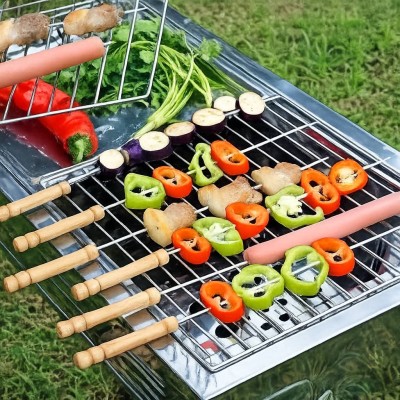 Set de 6 brochettes de barbecue inoxydable