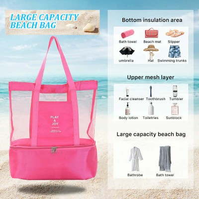 Sac de Plage 2-en-1  Avec Compartiment Isotherme Intégré