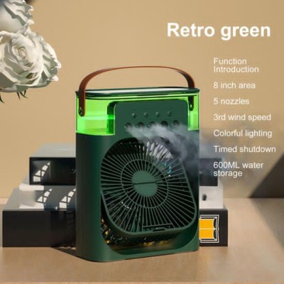 Mini Rafraîchisseur d’Air Portable 3-en-1 : Ventilateur, Humidificateur et Brumisateur