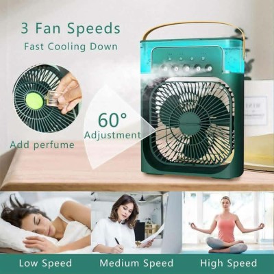 Mini Rafraîchisseur d’Air Portable 3-en-1 : Ventilateur, Humidificateur et Brumisateur