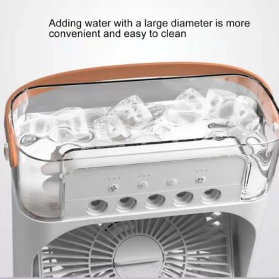 Mini Rafraîchisseur d’Air Portable 3-en-1 : Ventilateur, Humidificateur et Brumisateur