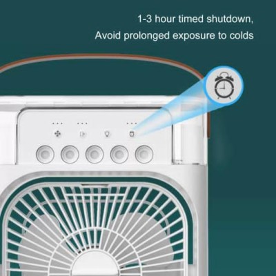 Mini Rafraîchisseur d’Air Portable 3-en-1 : Ventilateur, Humidificateur et Brumisateur