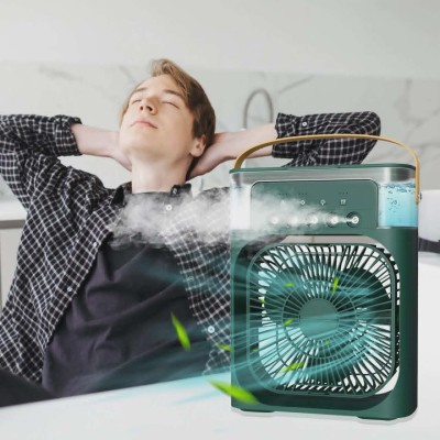 Mini Rafraîchisseur d’Air Portable 3-en-1 : Ventilateur, Humidificateur et Brumisateur