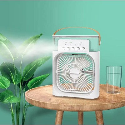 Mini Rafraîchisseur d’Air Portable 3-en-1 : Ventilateur, Humidificateur et Brumisateur