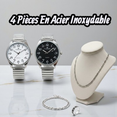 Coffret 4 Pièces en Acier Inoxydable MP001