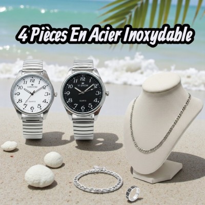 Coffret 4 Pièces en Acier Inoxydable MP001