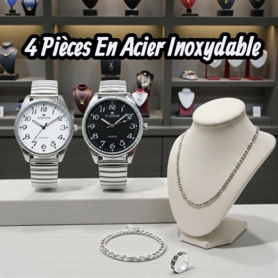 Coffret 4 Pièces en Acier Inoxydable MP001