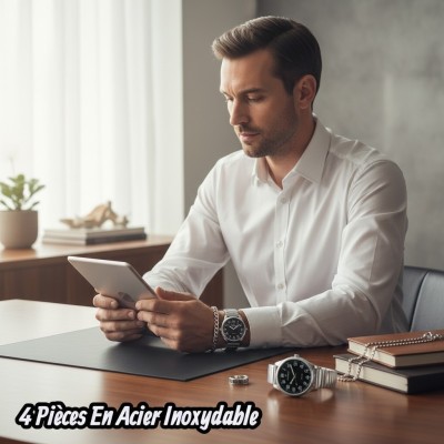 Coffret 4 Pièces en Acier Inoxydable MP001